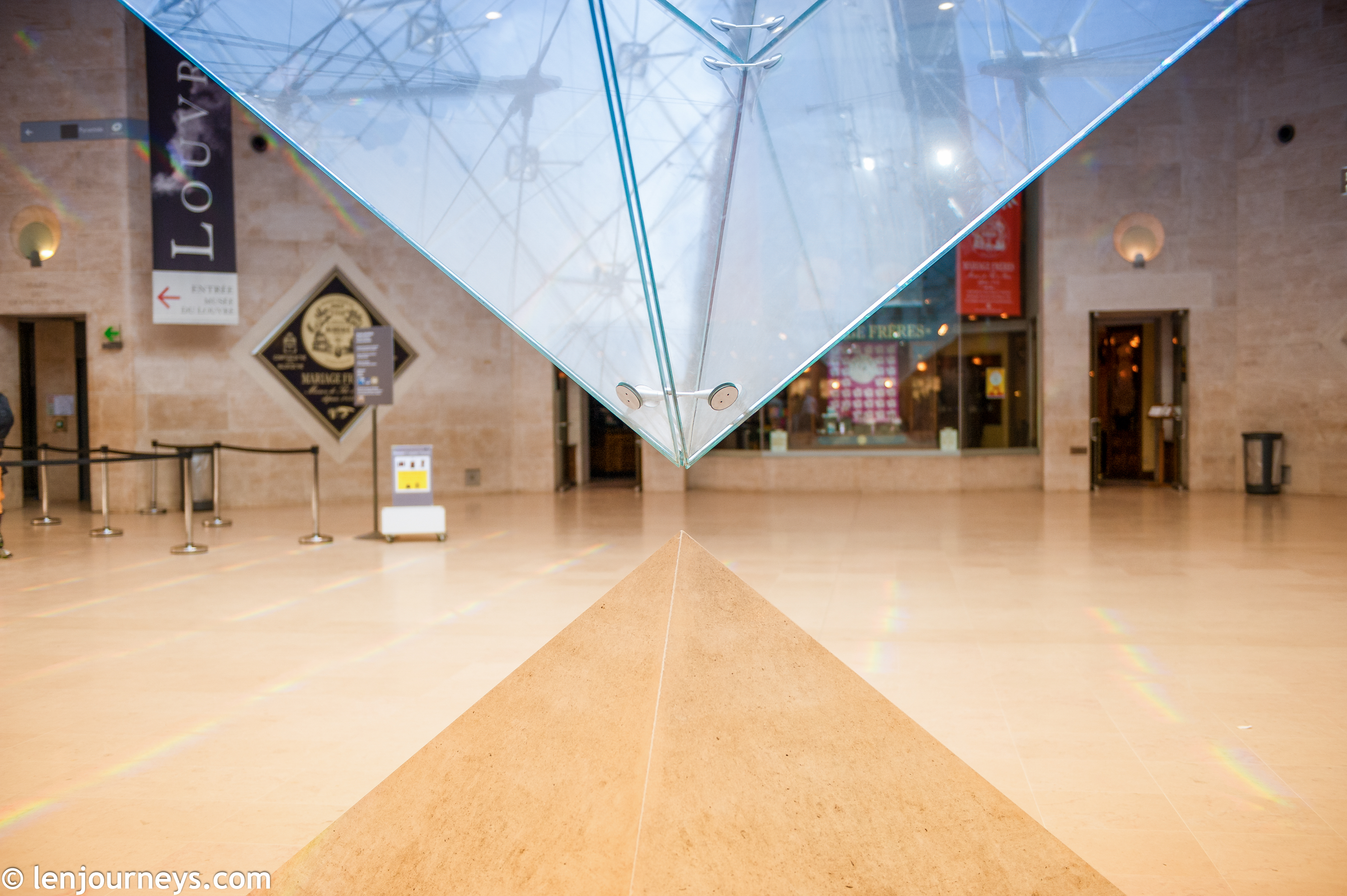 The reverse pyramid in the Louvre Museum