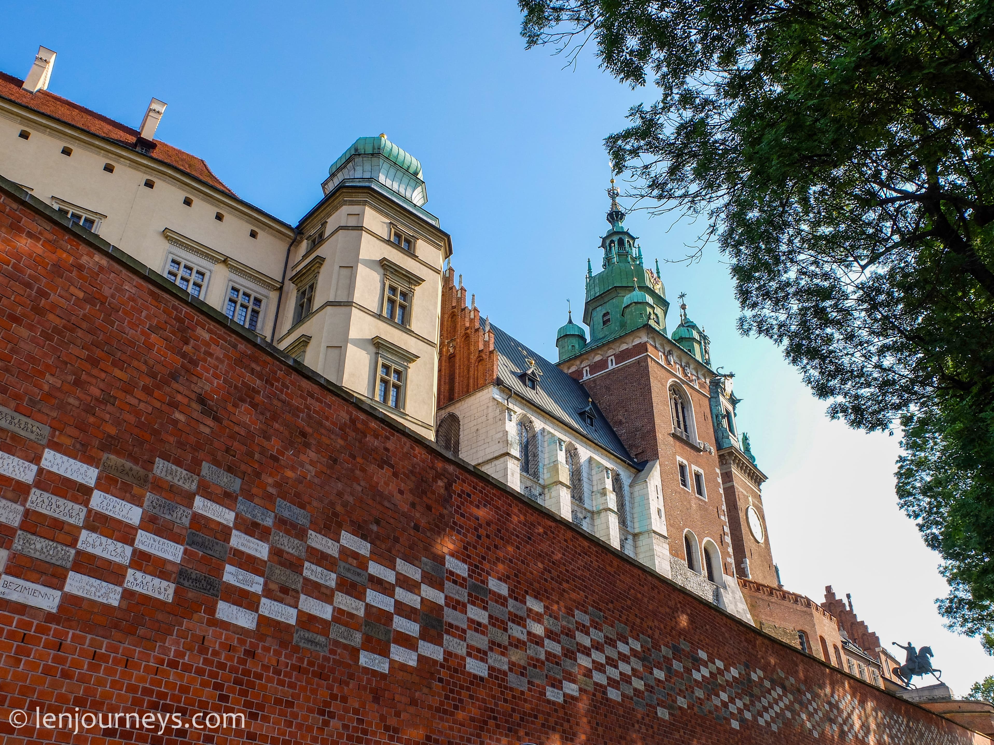 The wall of Wawel Castle, Krakow