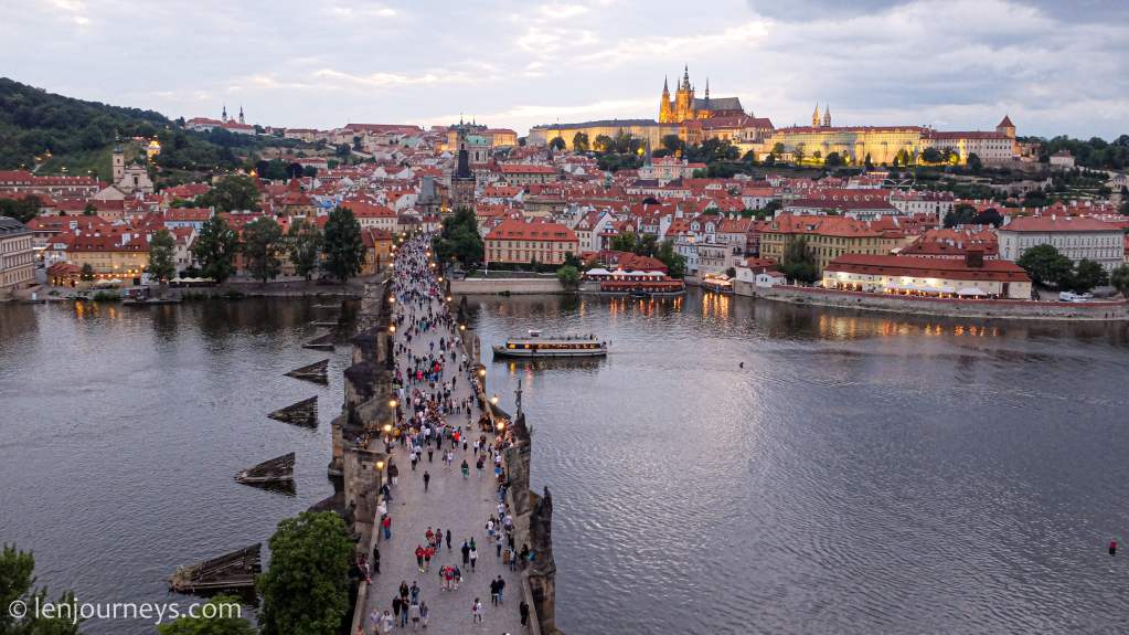 Charles Bridge with Prague Castle in the background