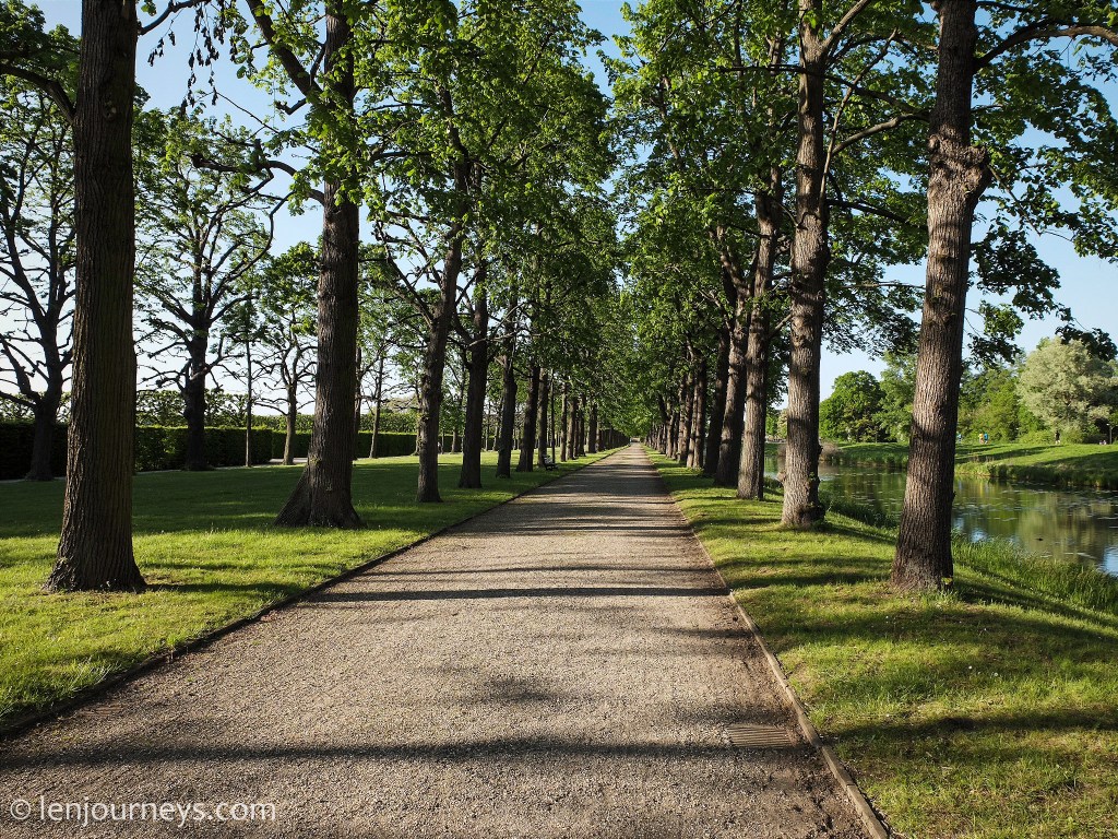 Tree-lined walkways in Herrenhausen Gardens