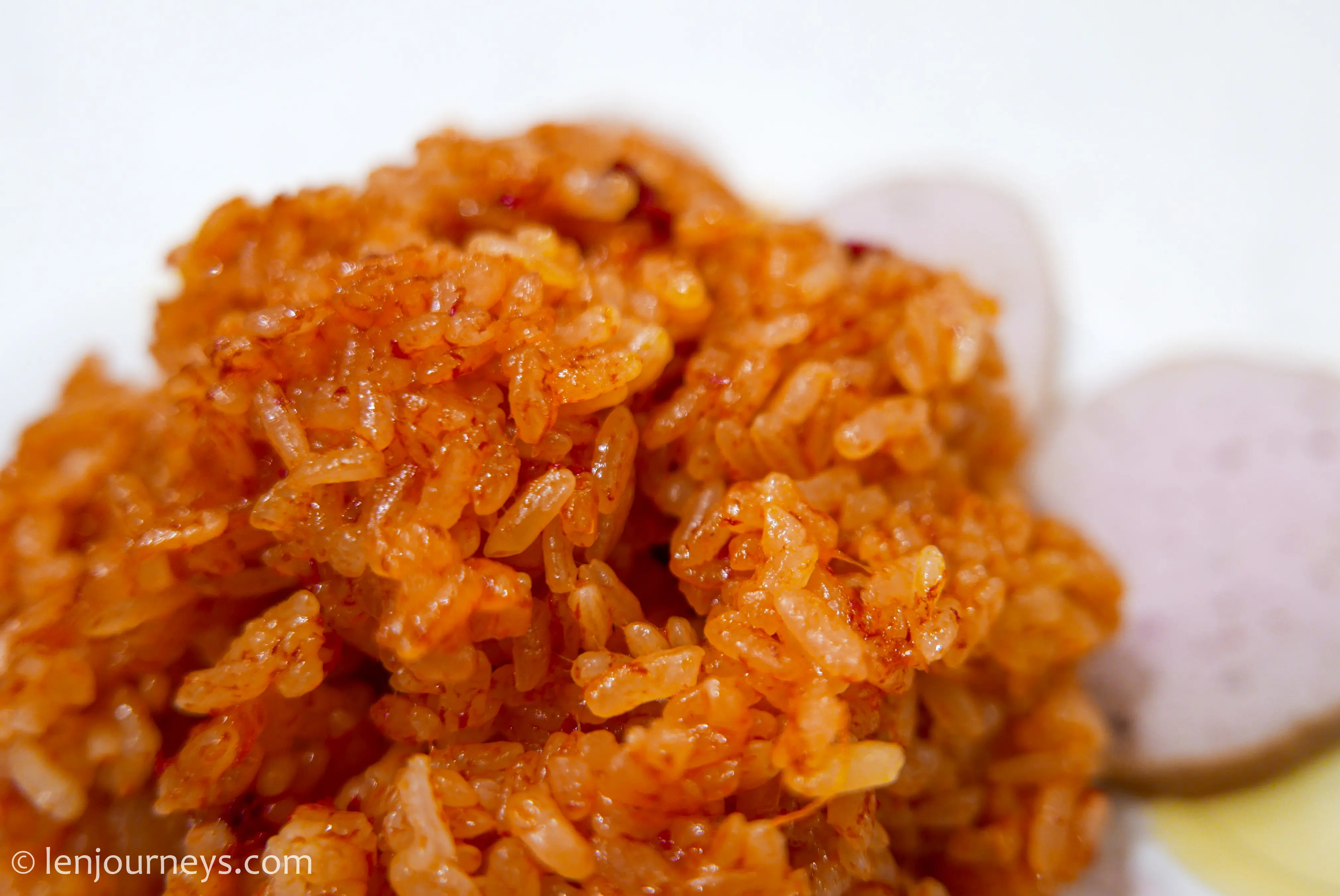 Red sticky rice and Vietnamese ham