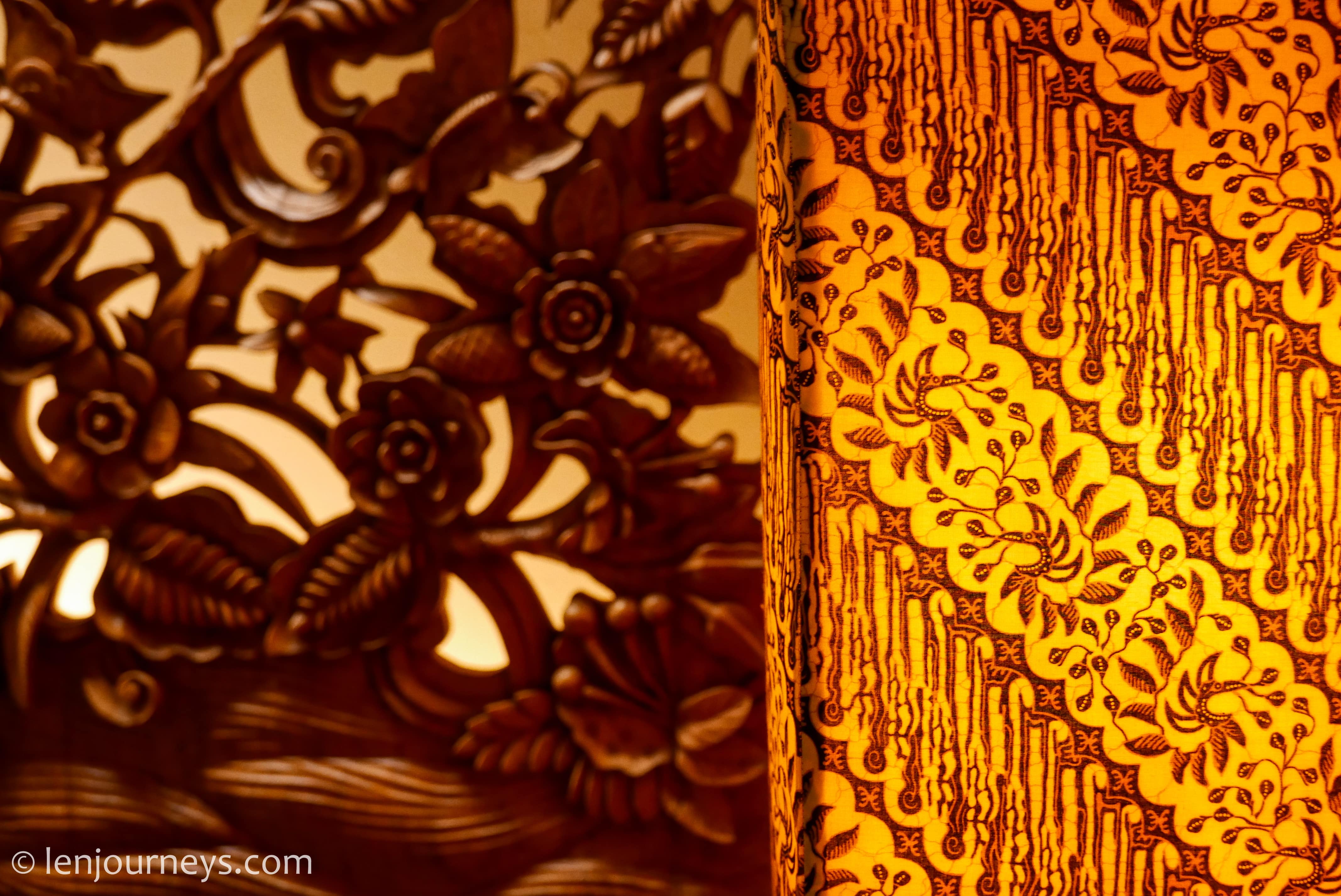 Batik lampshades