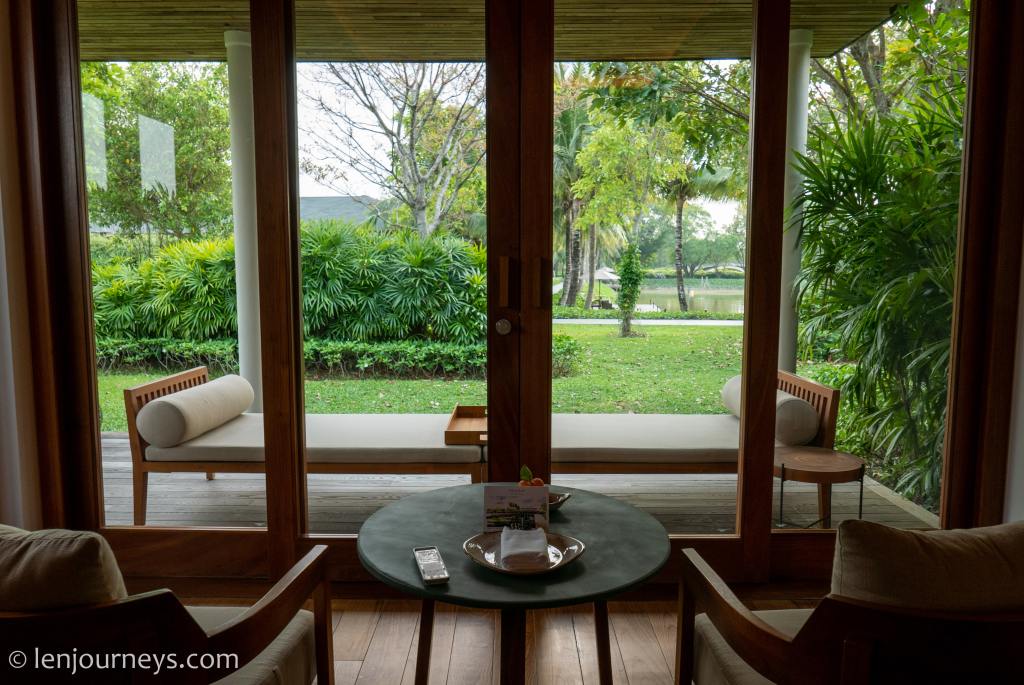 The veranda with verdant views