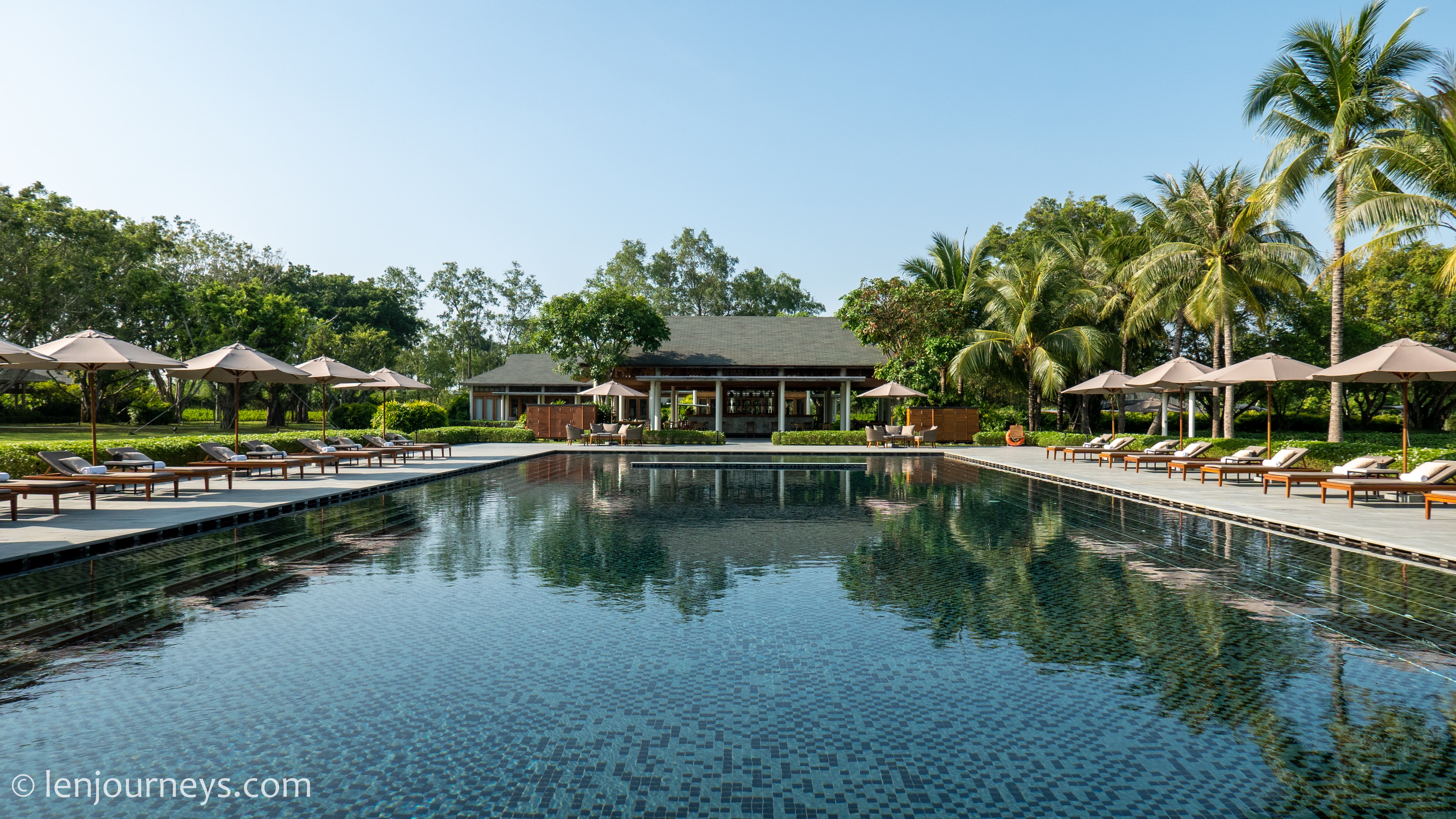 The pool at Azerai Can Tho