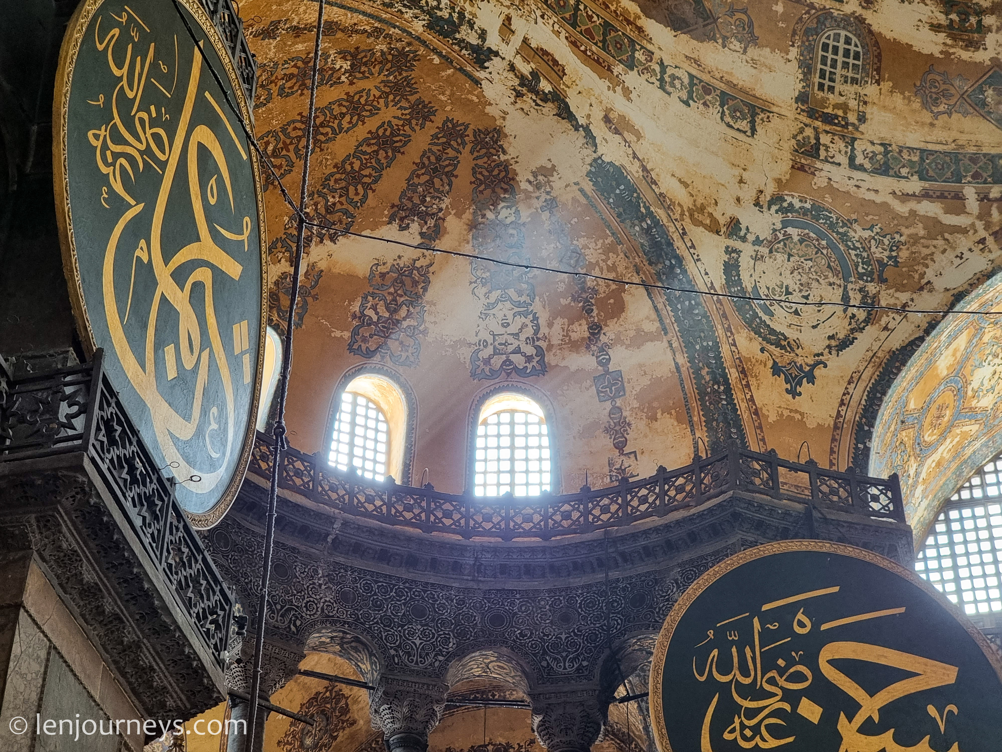 When light pouring into Hagia Sophia, Istanbul