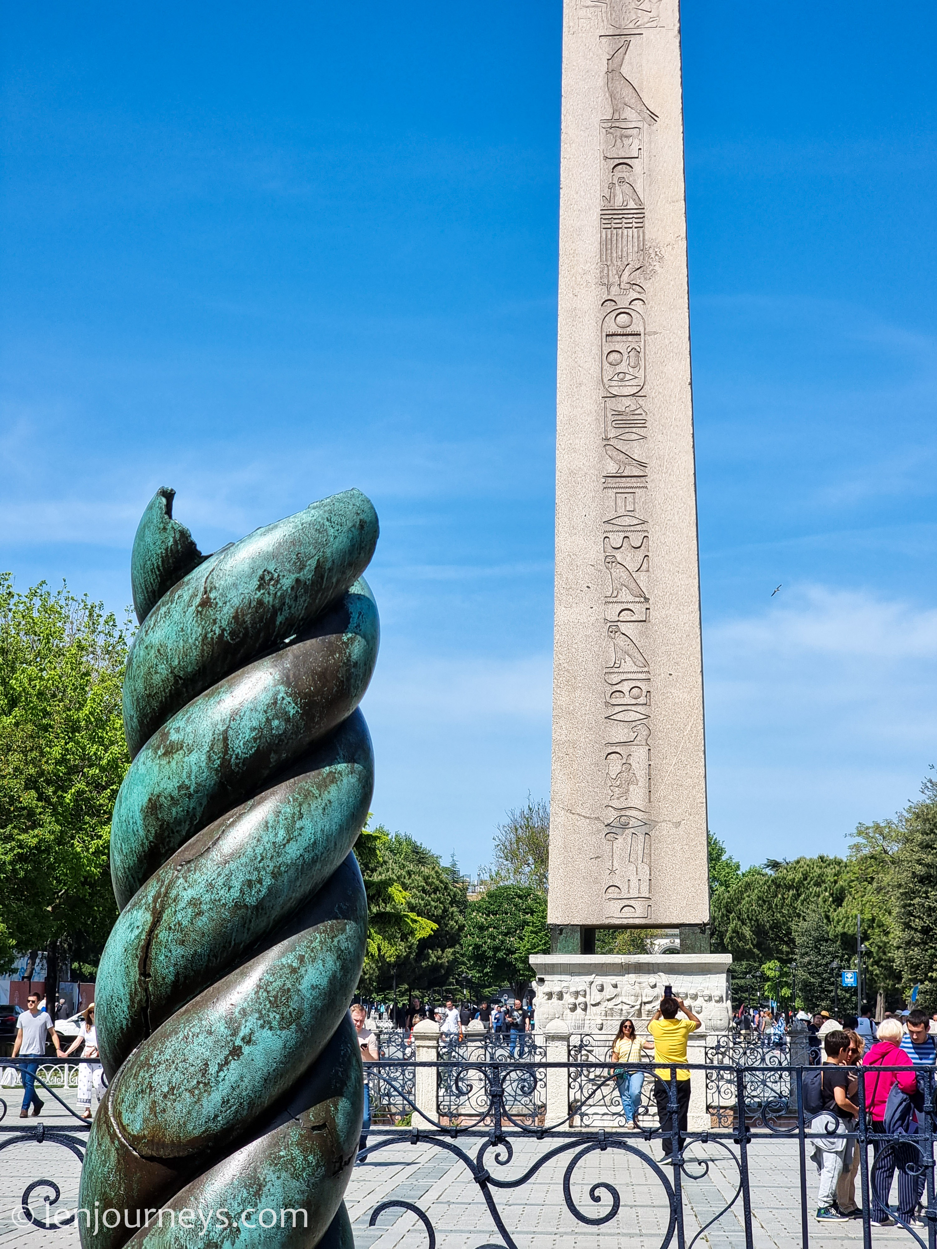 The Egyptian obelisk and the Serpent Column, Istanbul