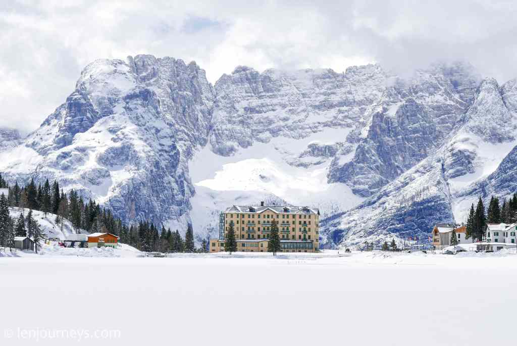 Lake Misurina in winter, Corina D'Ampezzo