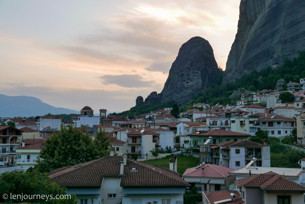 Sunset on Kalabaka, Meteora