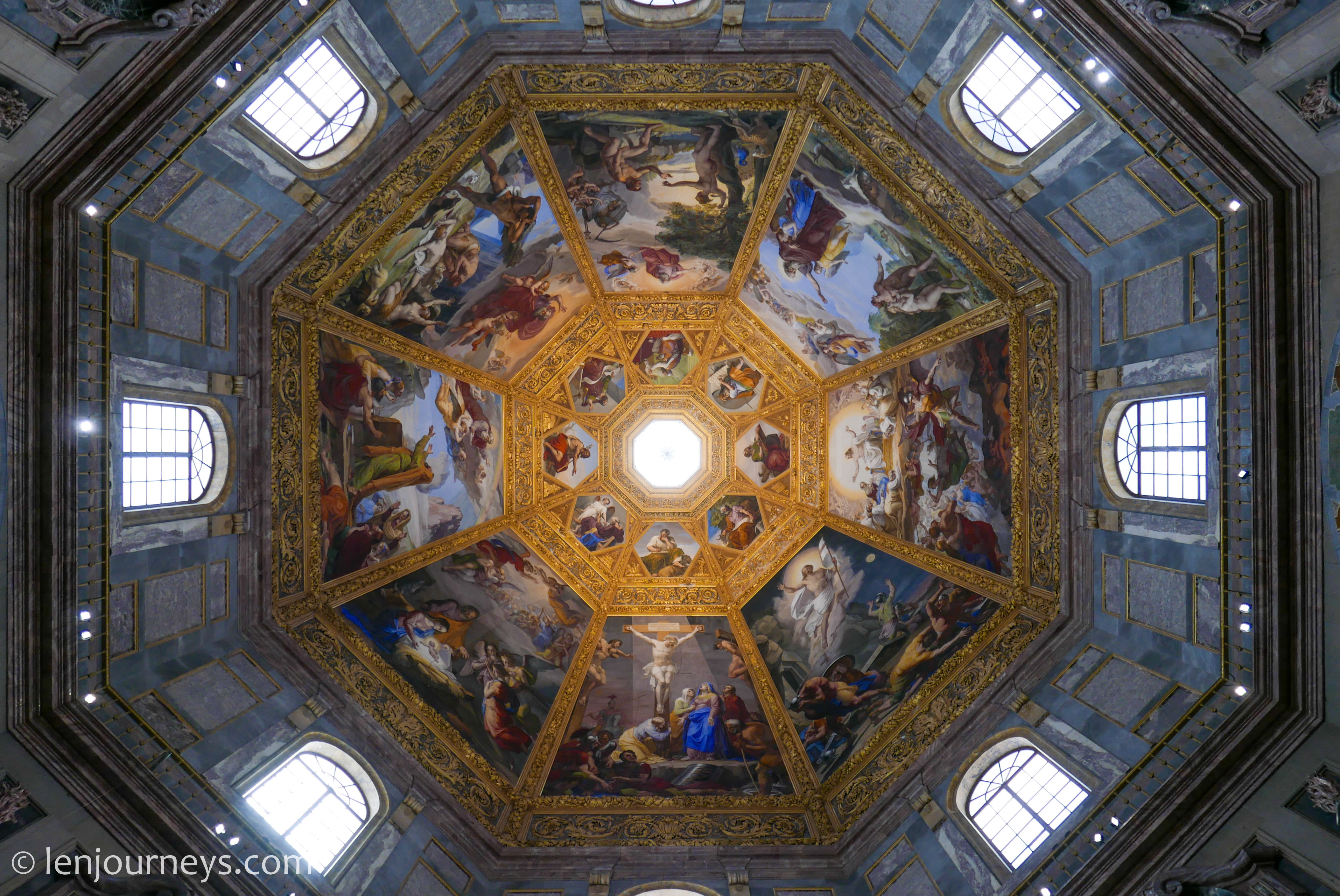 The stunningly beautiful dome of the Medici Chapels