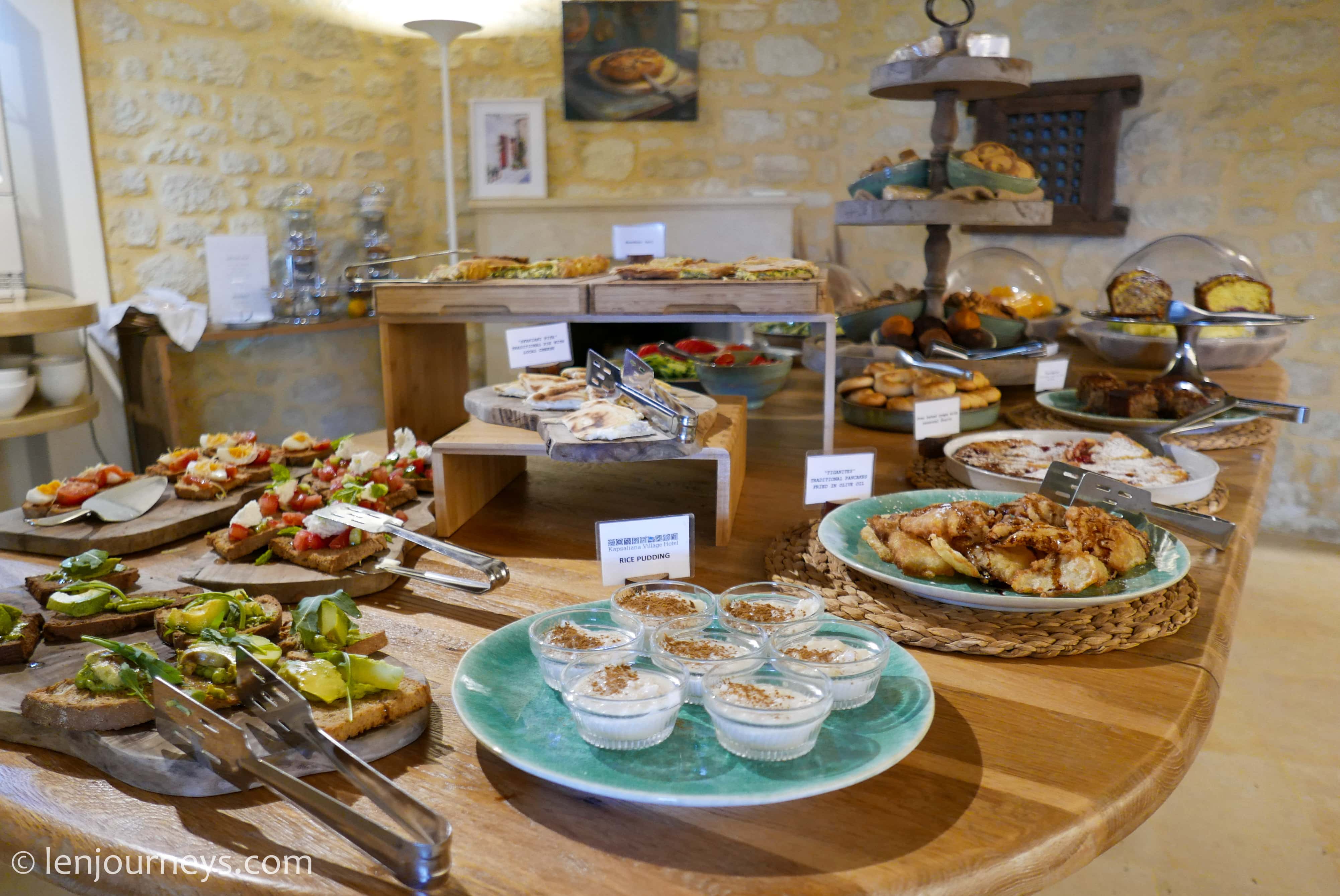 A wholesome breakfast at Kapsaliana Village Hotel