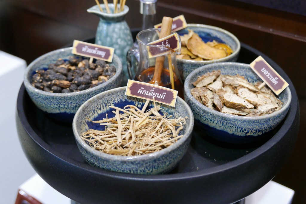 Ingredients used in Thai medicine, including the art of massage