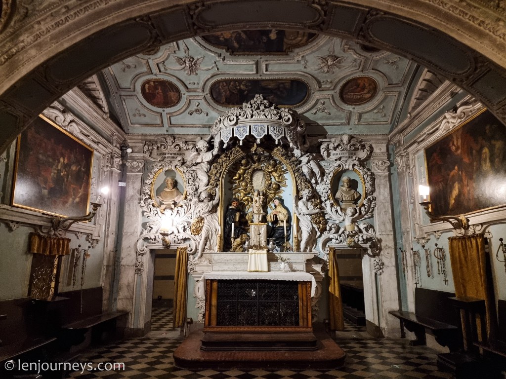 The underground chapel in Santa Maria della Scala, Siena