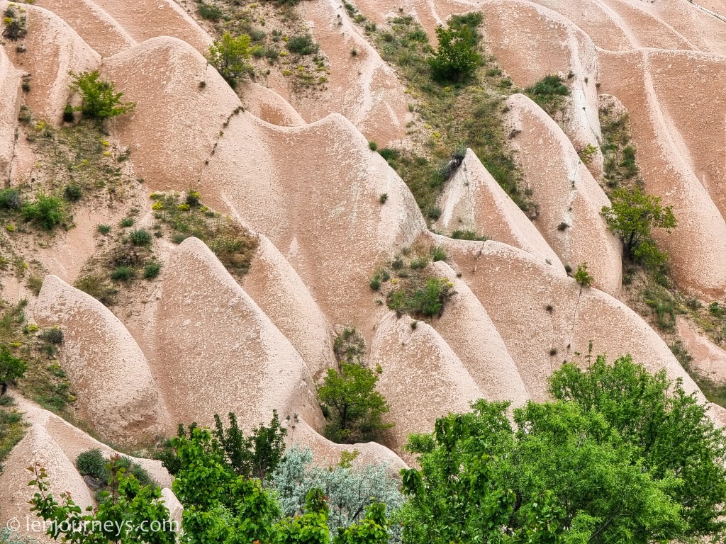 Patterns on the volcanic rocks, Cappadocia