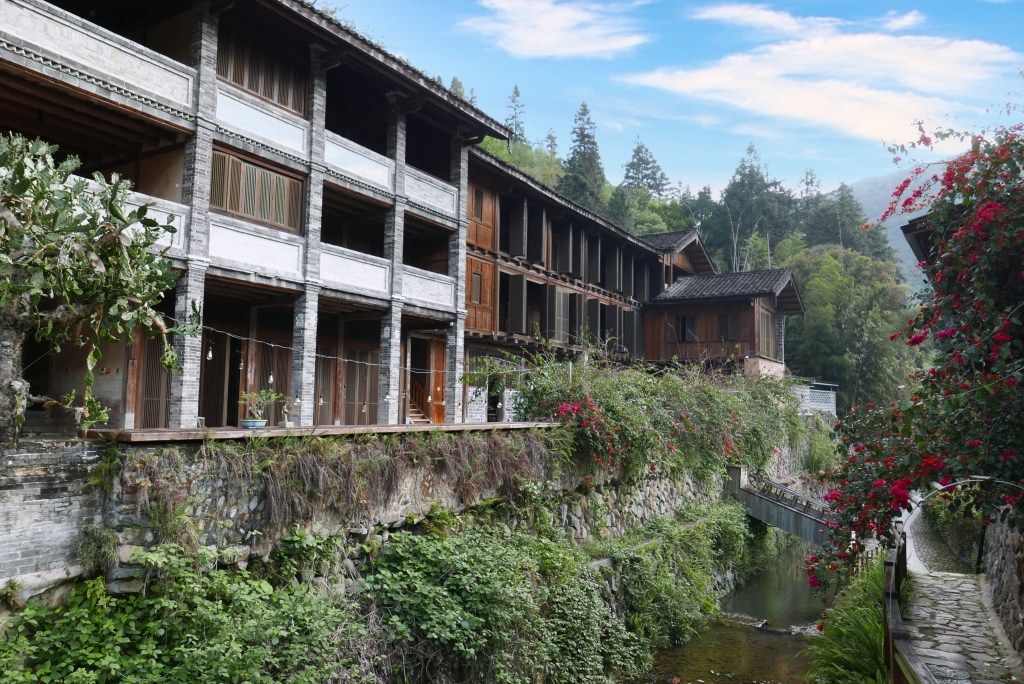 A stream running along Tsingpu Nanjing Tulou Retreat