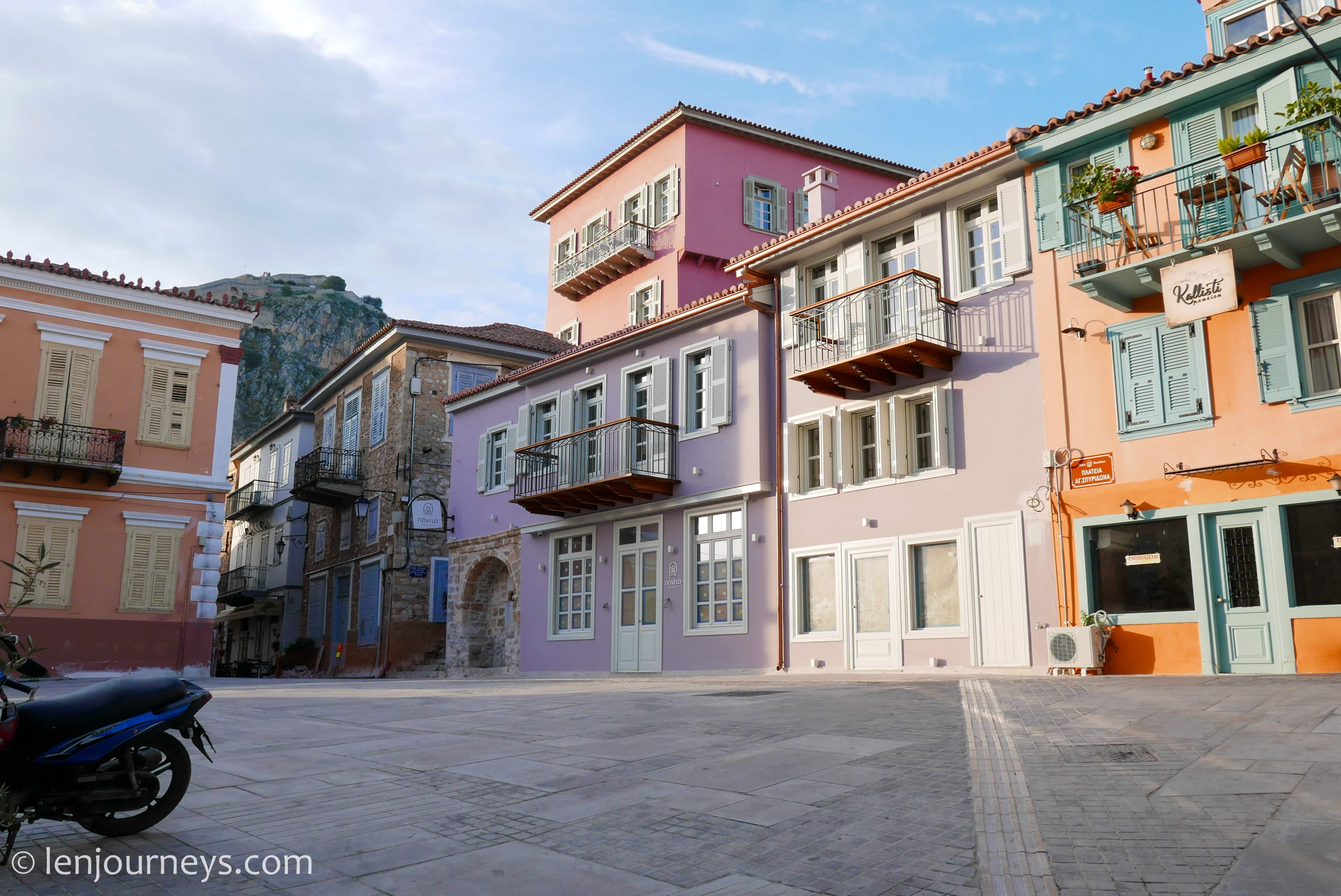 Colorful houses in Nafplio