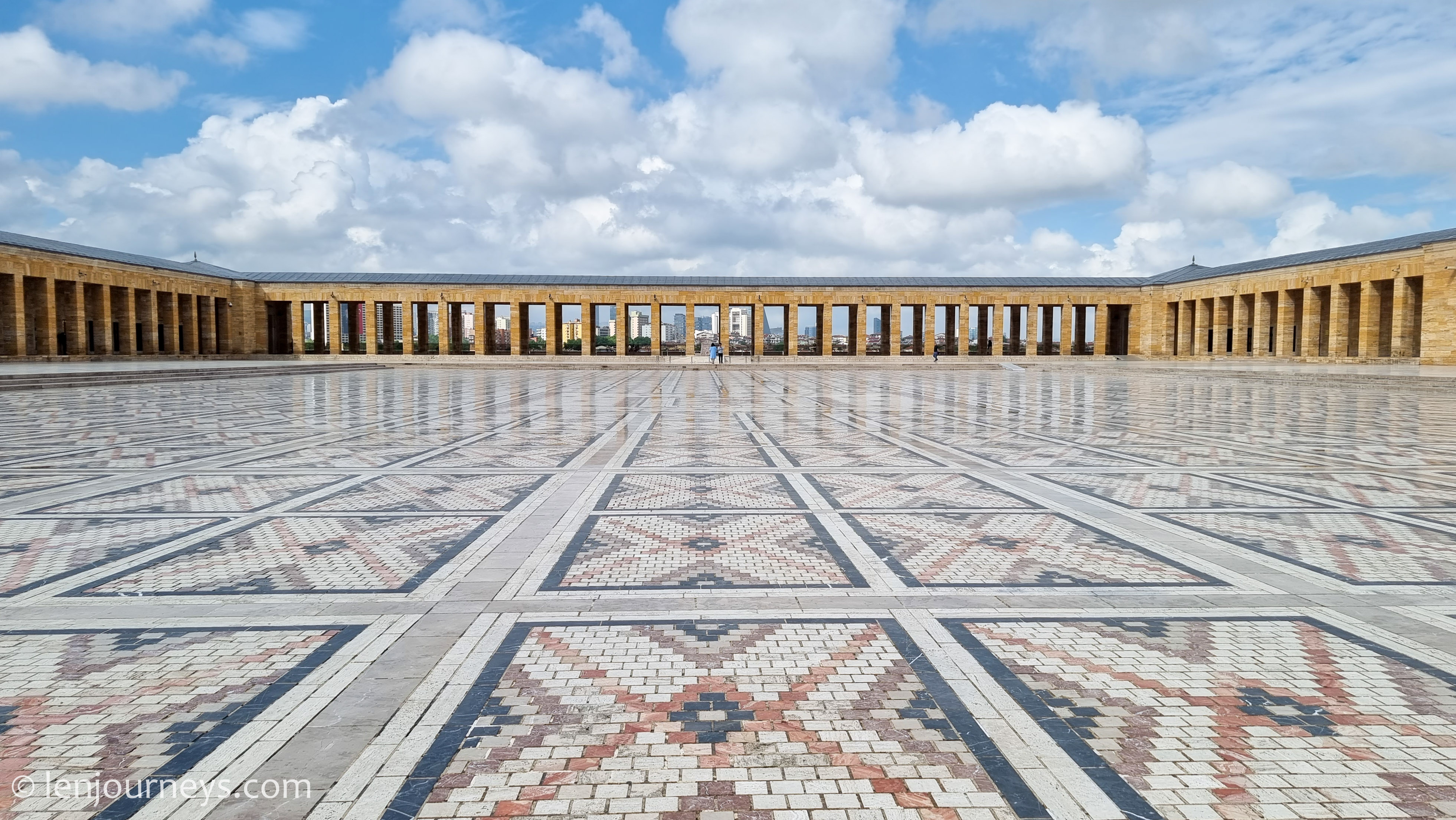 The ceremonial courtyard of the Anitkabir, Ankara
