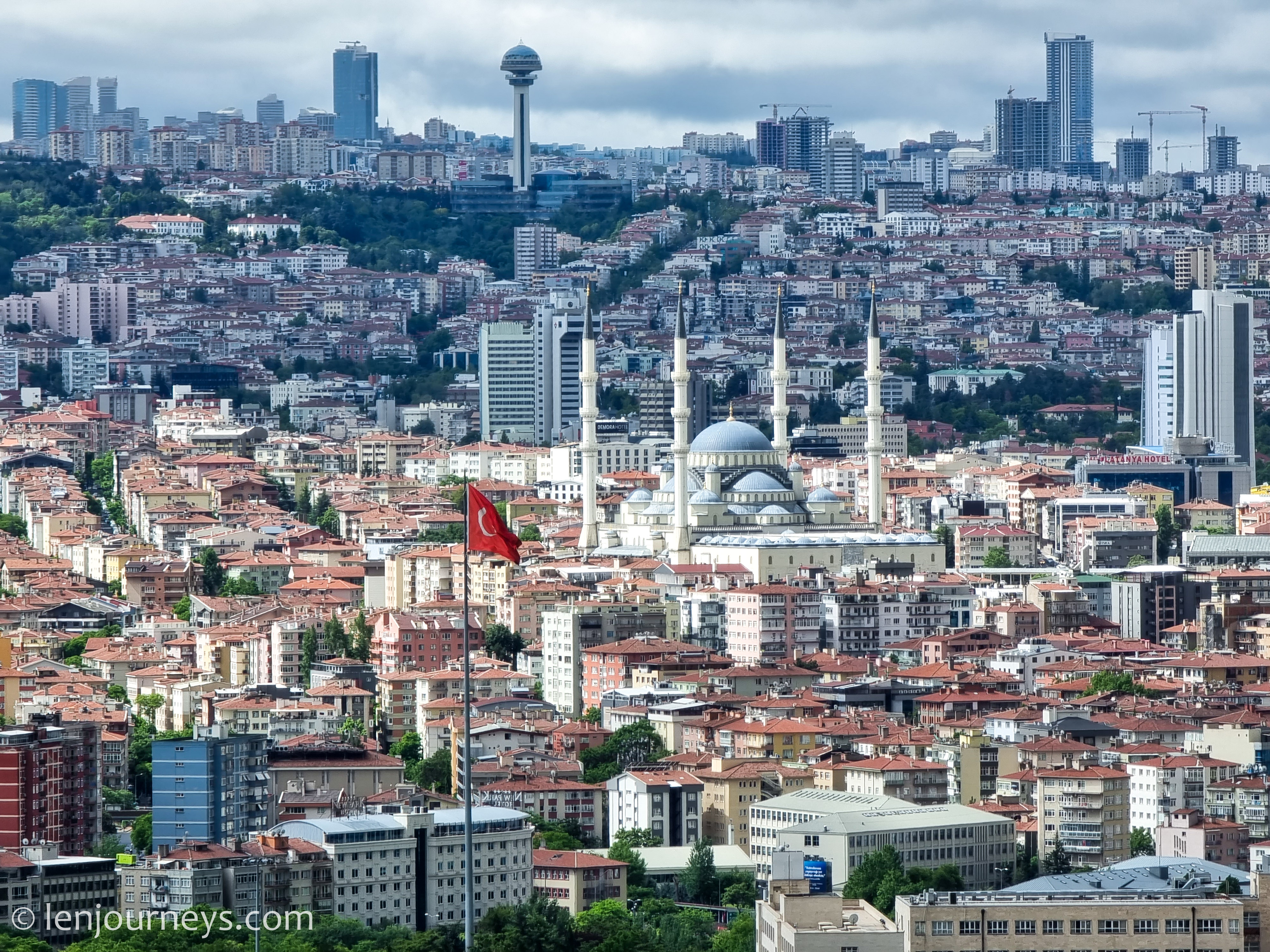 The panoramic view of Ankara