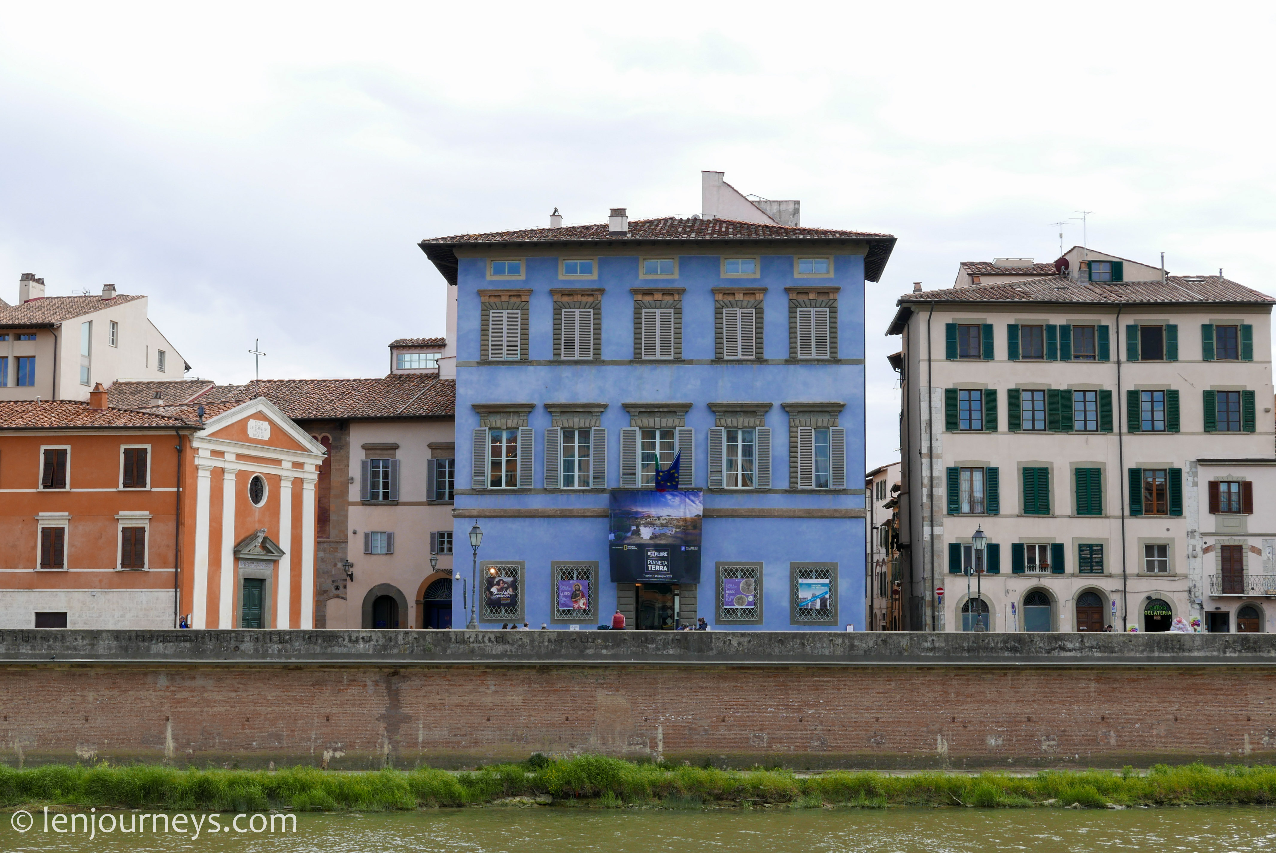 The Palazzo Blu along the river