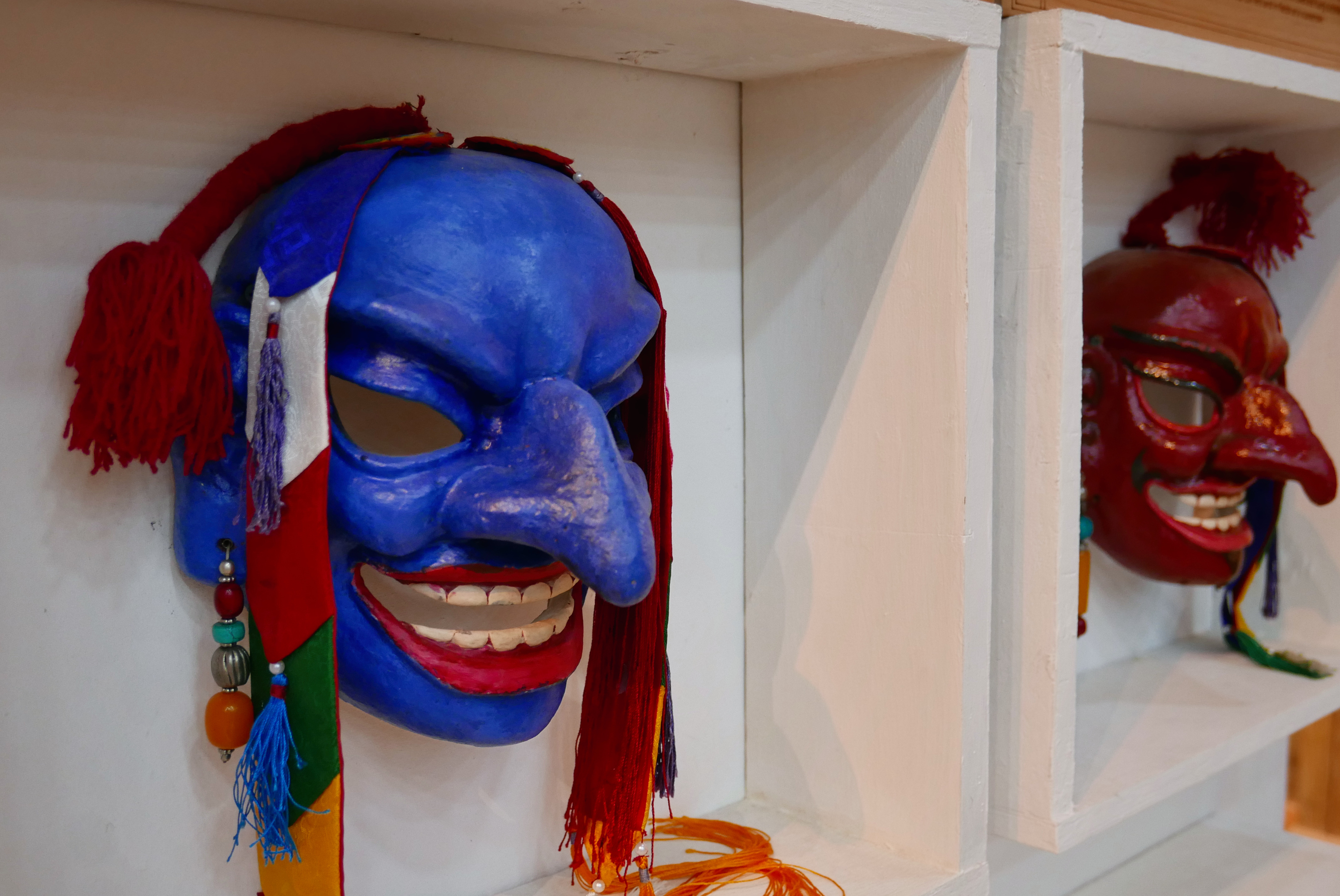 Replicas of ceremonial masks in the National Museum