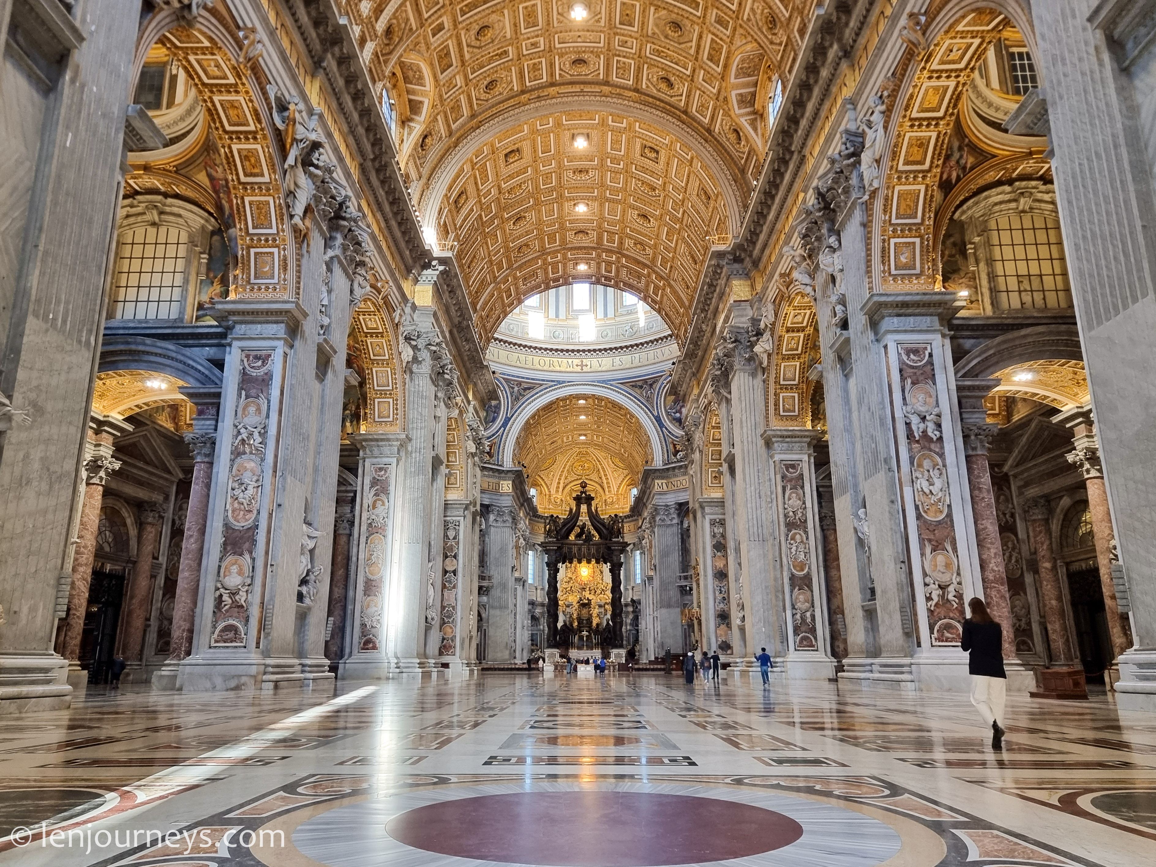 The nave of St. Peter's Basilica, Vatican City